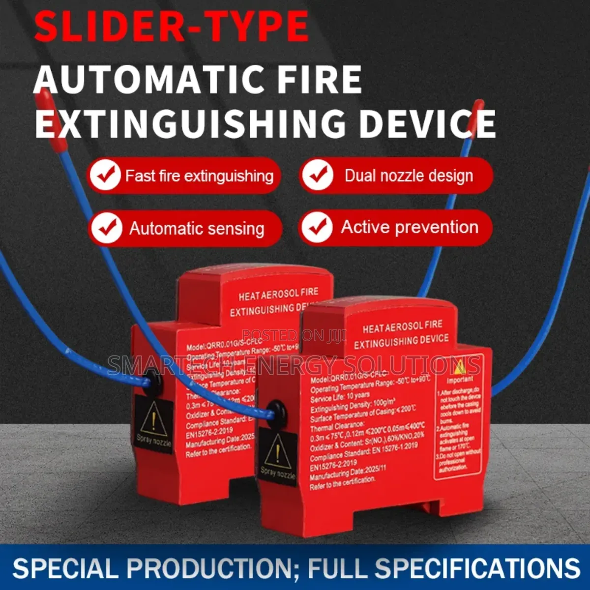 Auto Aerosol Fire Suppression Device Din-Rail for Distribution Cabinet