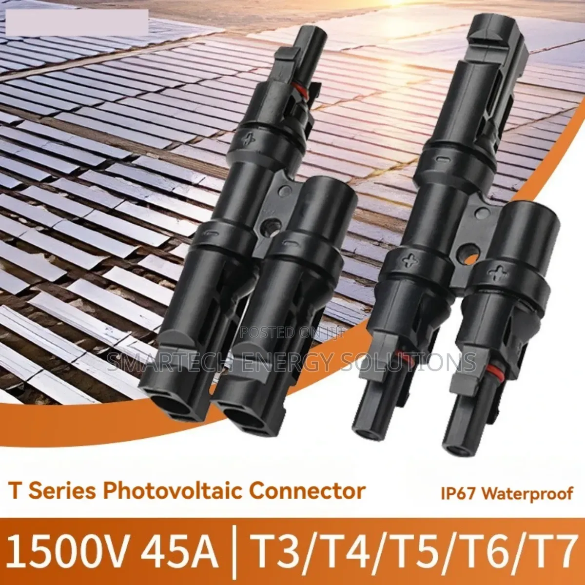 T2 Mc4 Connector Ip67 1000v 1 To 2 T Type 30a Solar Connector