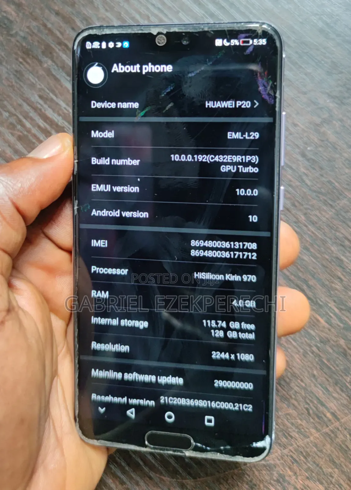 Huawei P20 128 GB Silver