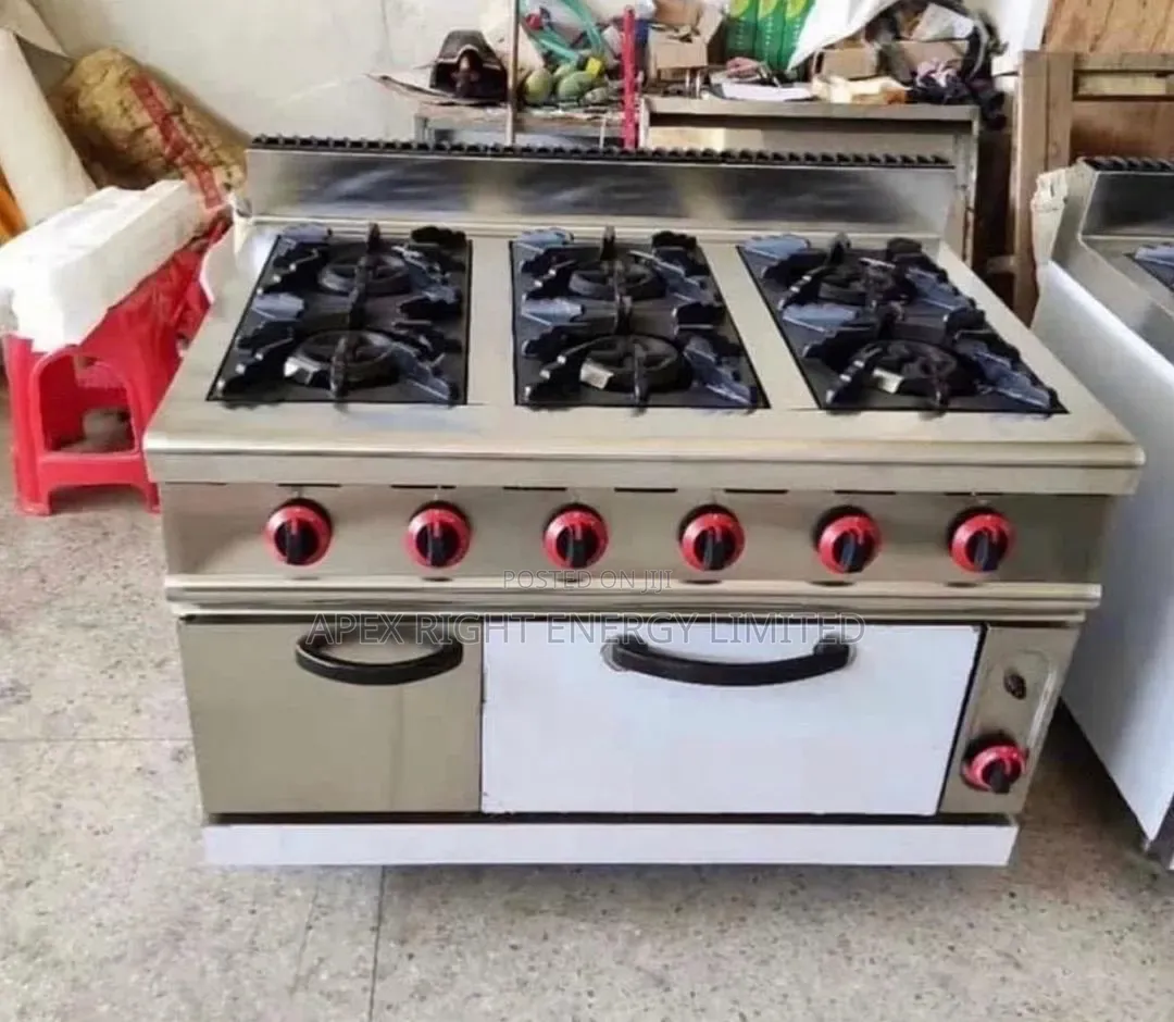 Industrial 6 Burner Gas Cooker