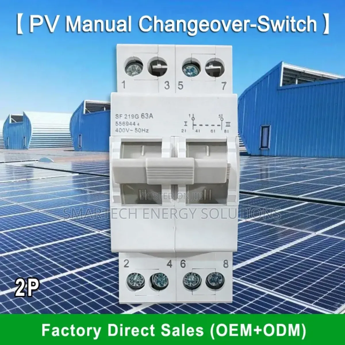 63a Solar Pv System Changeover MTS Dual Switch Circuit Breaker MCB
