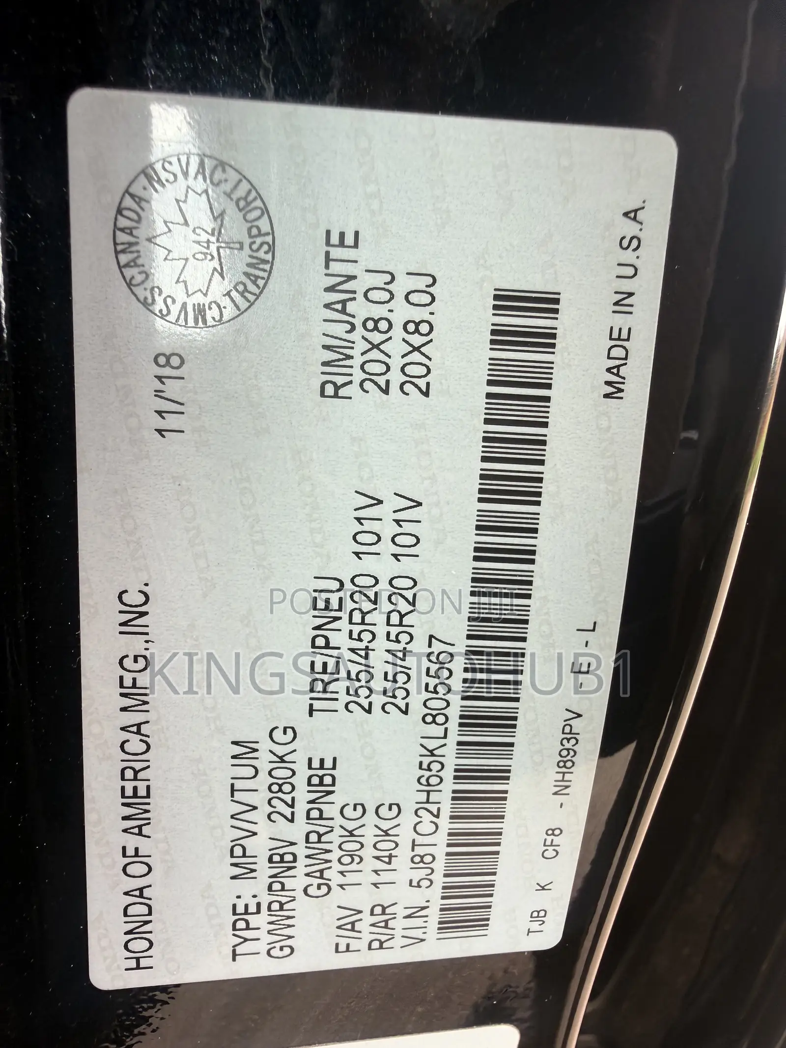 Acura RDX A-Spec Pkg AWD 2019 Black