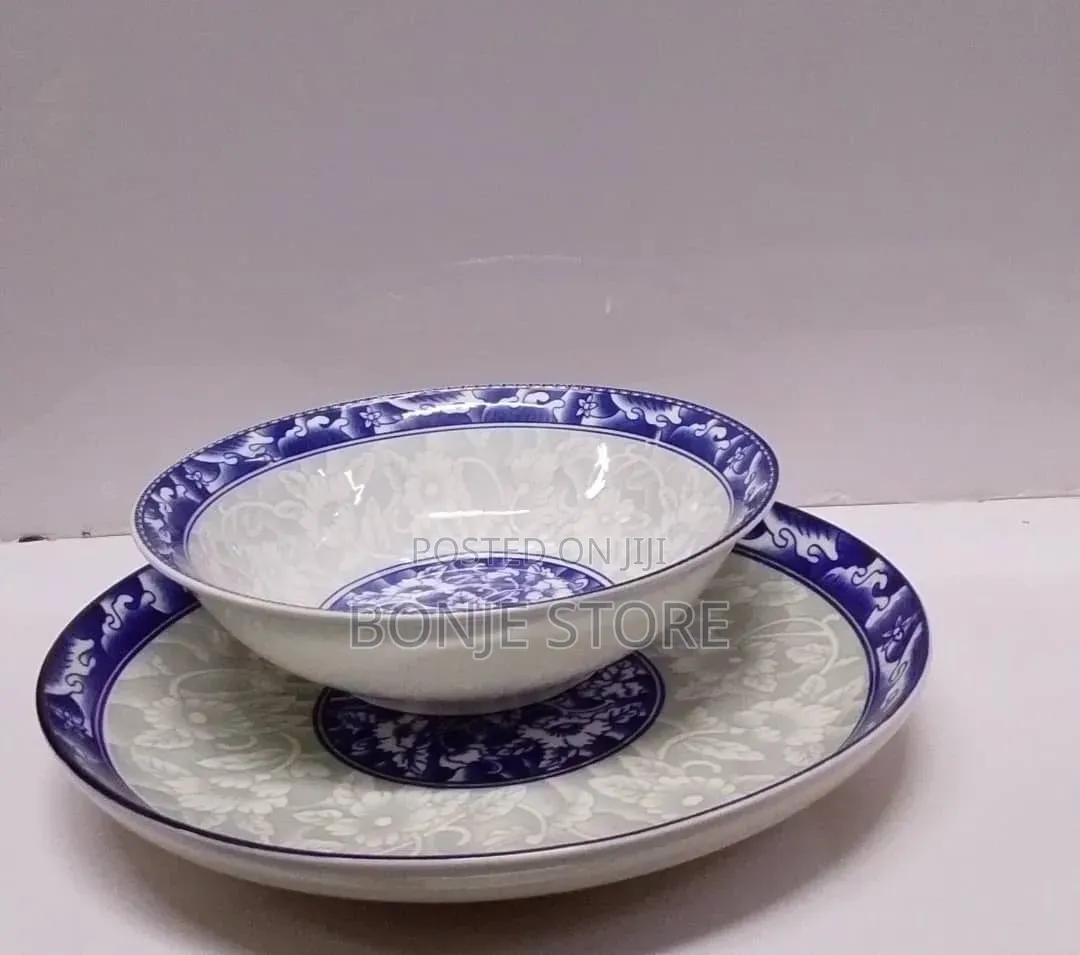 Quality Serving Plate and Soup Bowl - 12 Pieces