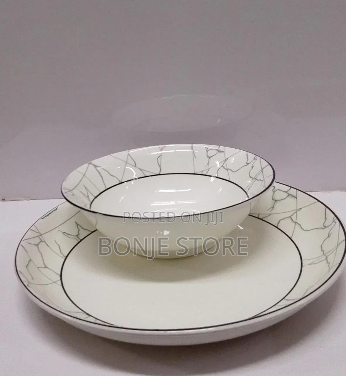 Quality Serving Plate and Soup Bowl - 12 Pieces