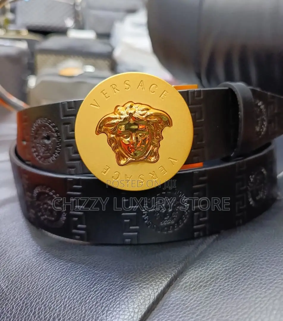Versace Quality Luxury Men Genuine Leather Belt