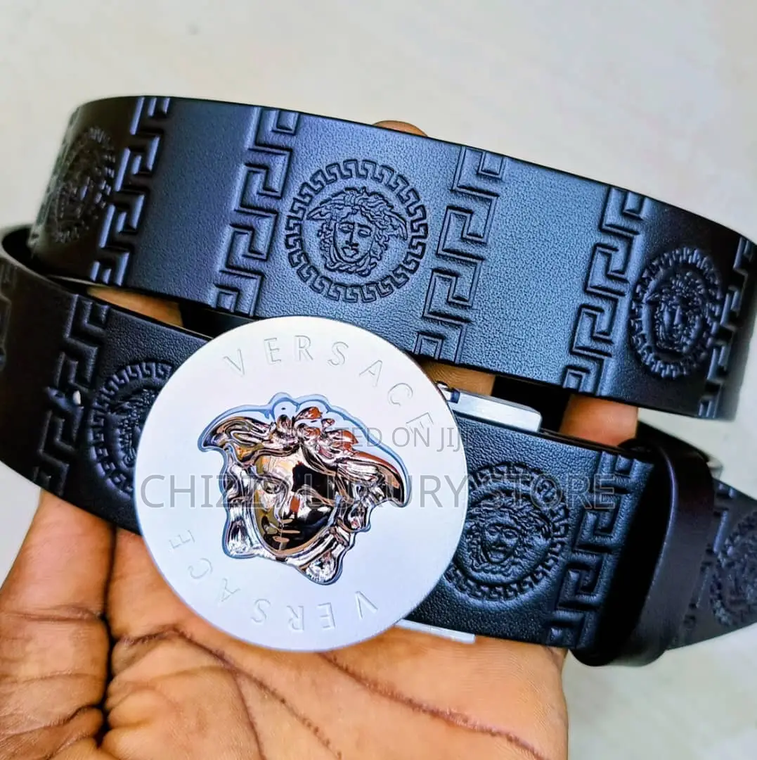 Versace Quality Luxury Men Genuine Leather Belt
