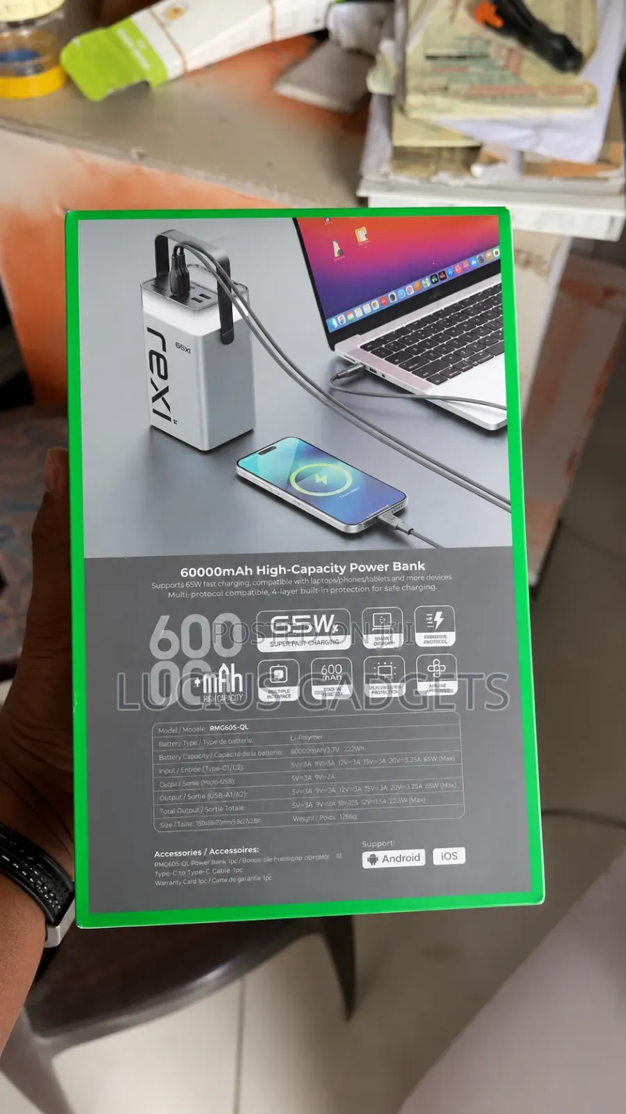 Rexi Power Bank 65w Rmg605-Ql