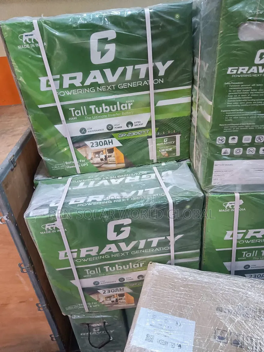 230ah Gravity Tall Solar Tubular Battery 12v