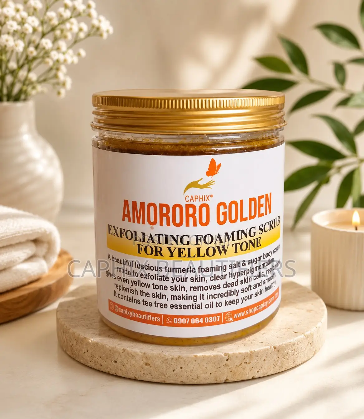 Amororo Golden Yellow Tone Scrub