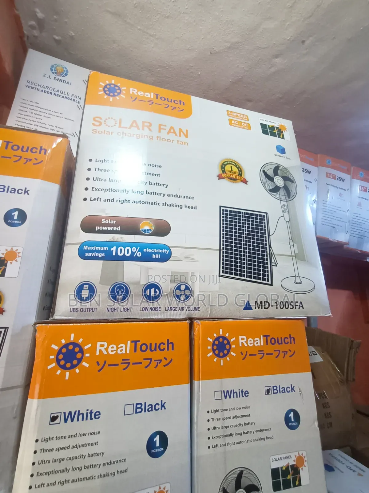 Real Touch Ac/Dc Solar Fan With Remote