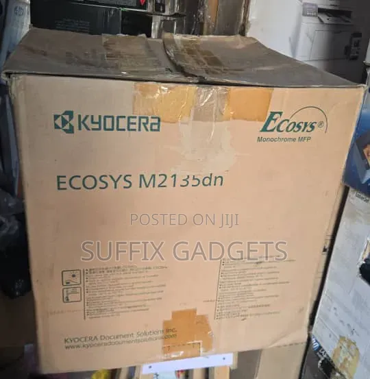 Kyocera Ecosys M2135dn 3-in-1 Black and White Multifunction Printer.