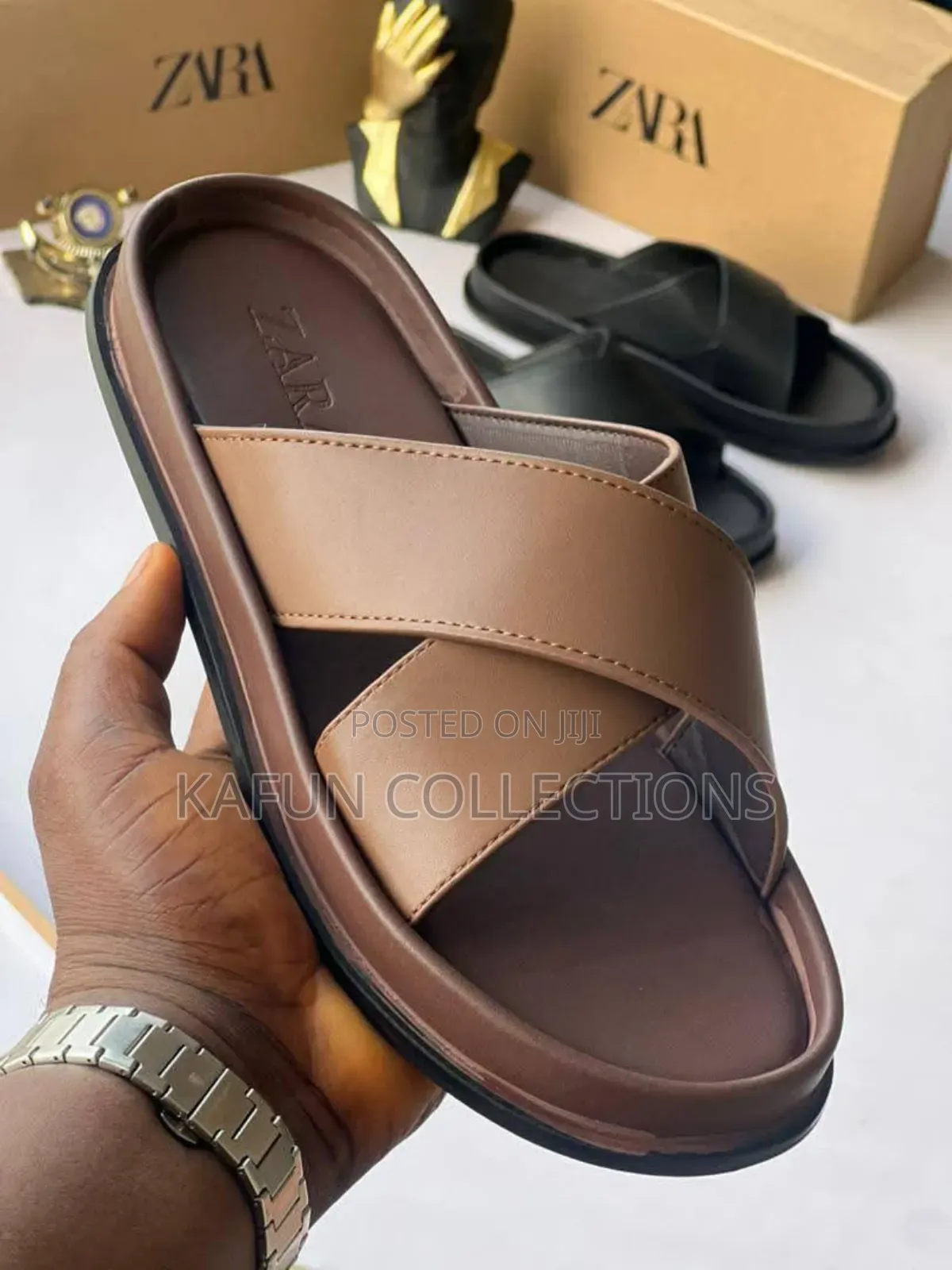 Zara Luxury Leather Slippers