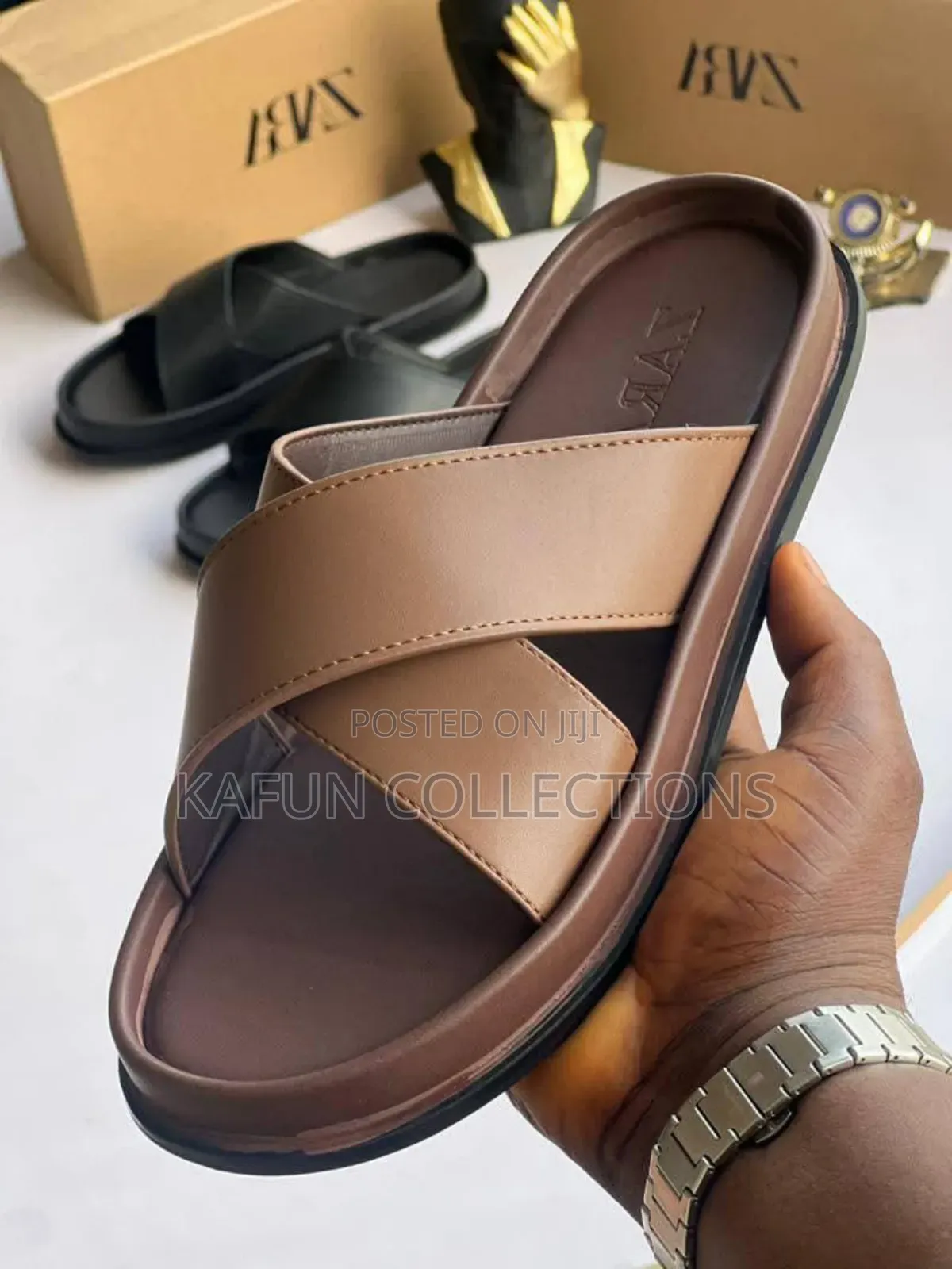 Zara Luxury Leather Slippers
