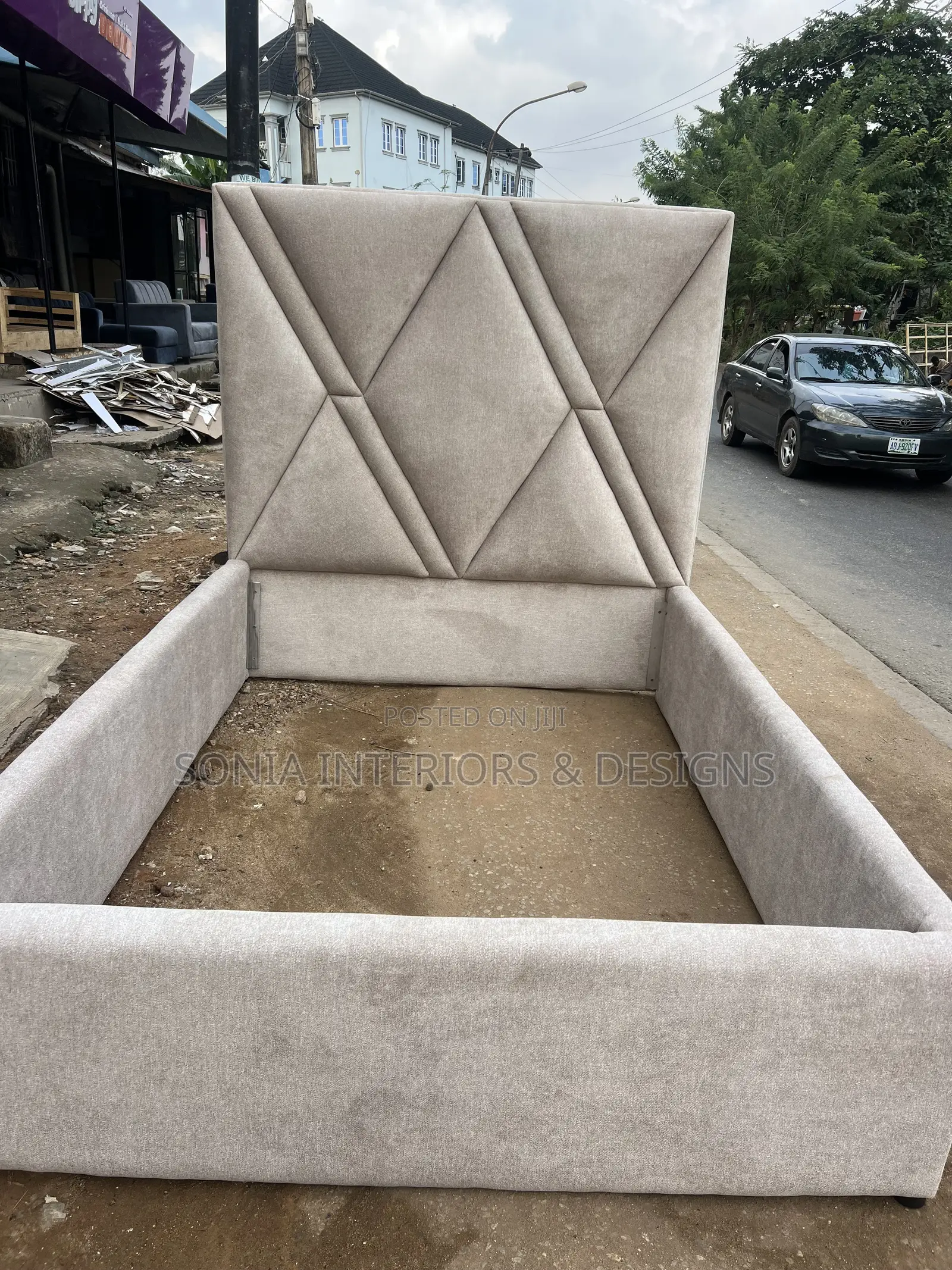 Fabric Padded Bedframe 4.5feet by 6feet