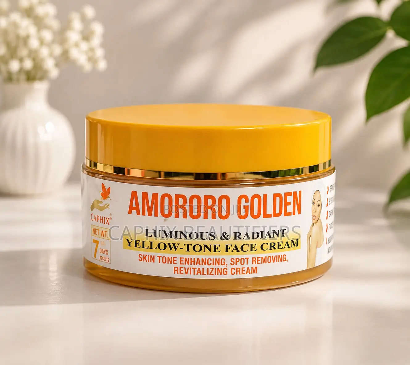 Amororo Golden Yellow Tone Day Face Cream