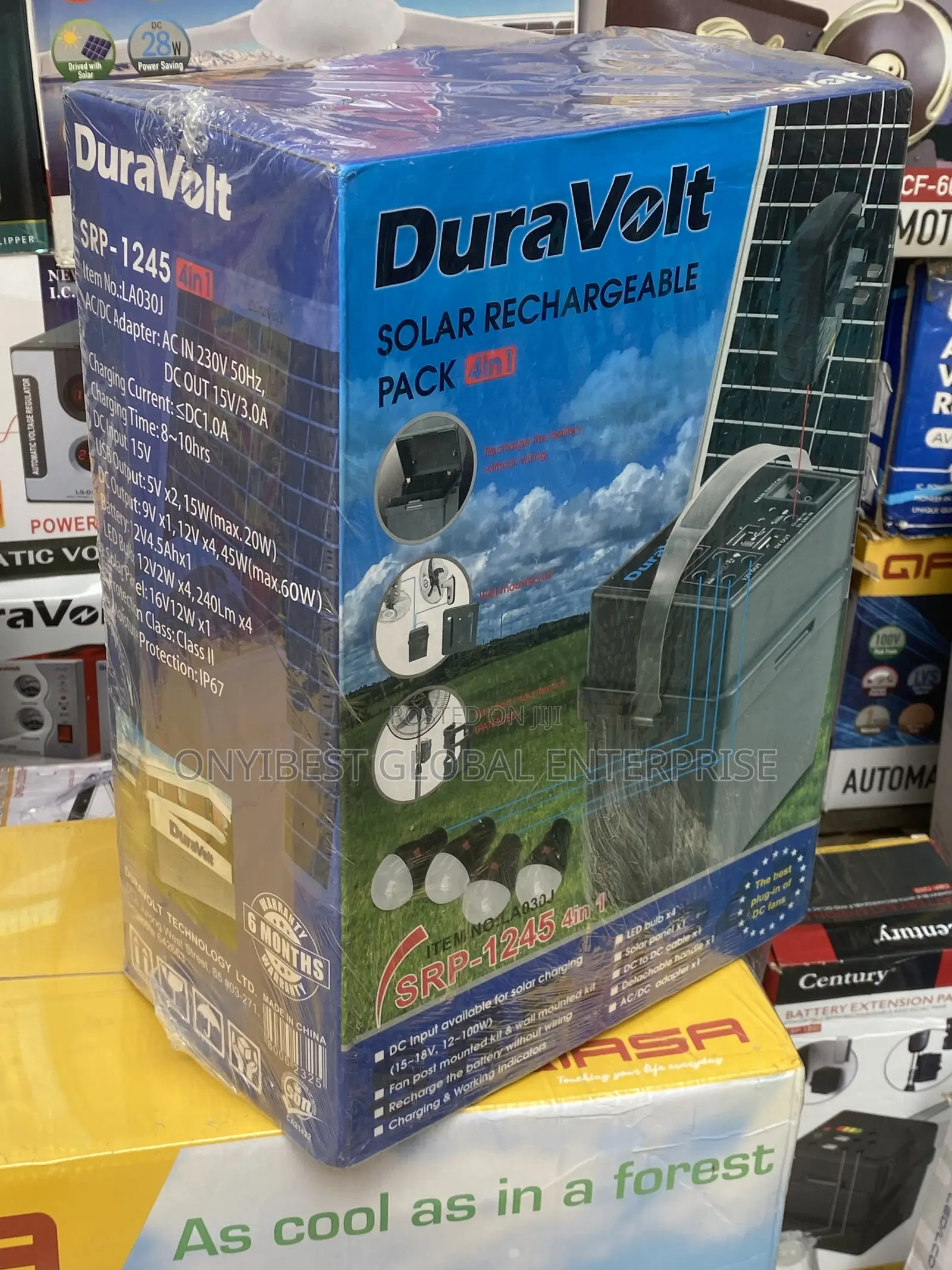 Duravolt 4in1 Solar Pack With 4bulbs and Adapter