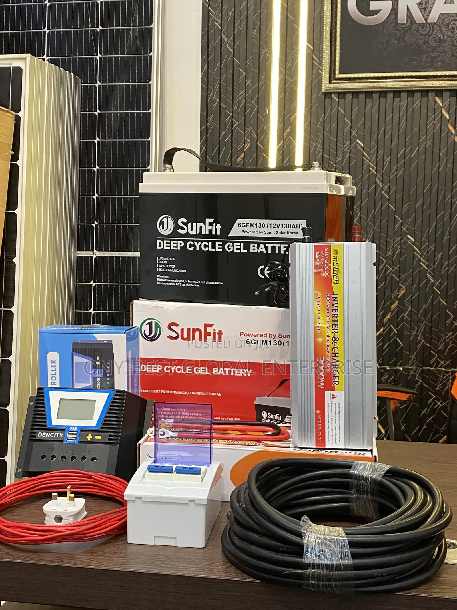 2000w Solar Installation 2000w Pure Sine Wave Inverter 130ah