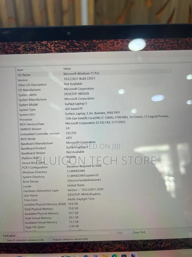 Laptop Microsoft Surface Laptop 5 16GB Intel Core i7 SSD 512GB