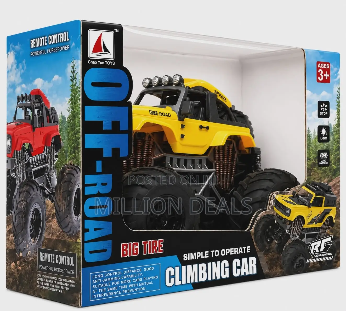 Off-Road 4 Wheel Drive Big Tire Rc Kids Toy Car Ages 3+