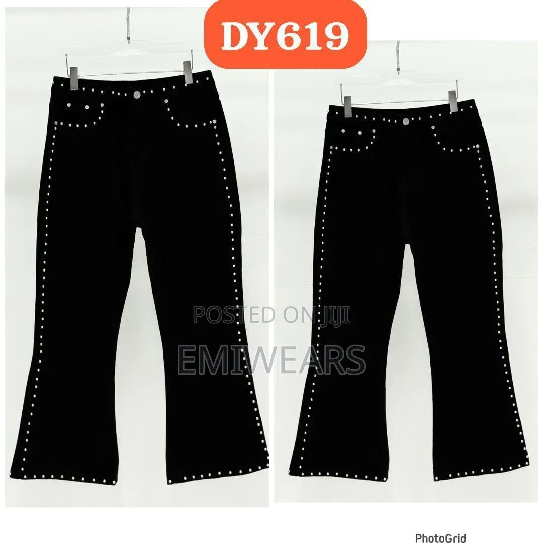 Men's Black Flare Jeans