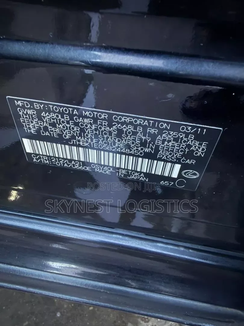 Lexus ES 350 2011 Black