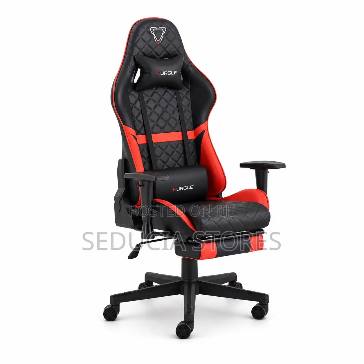 Furgle Ergonomic Gaming Chair With Footrest and Headrest