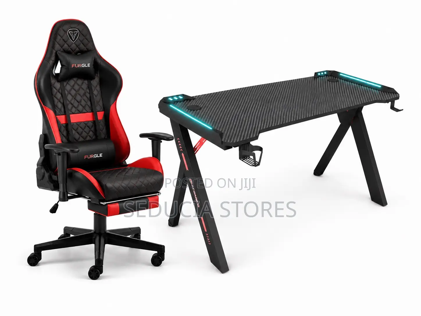 Furgle Gaming/Computer Chair and Table Set for Home and Office Use