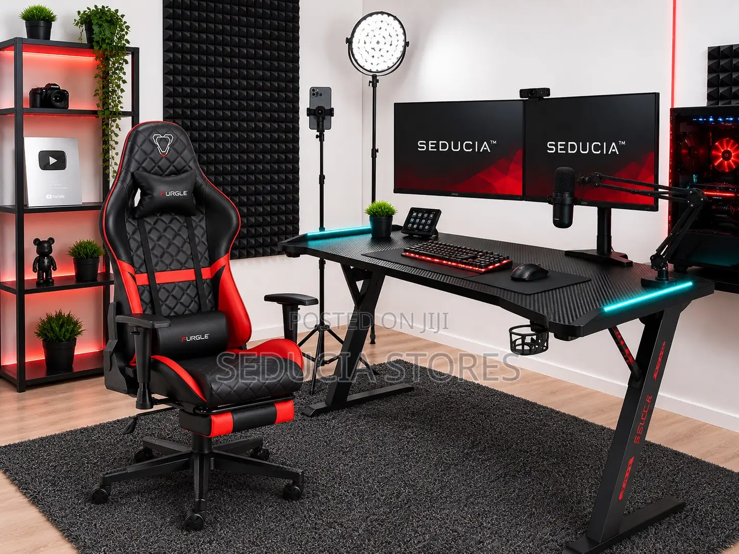 Furgle Gaming/Computer Chair and Table Set for Home and Office Use