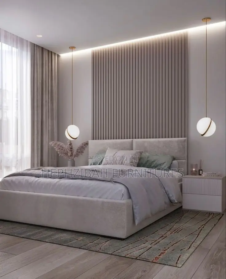 Off White Executive Modern Bedframe
