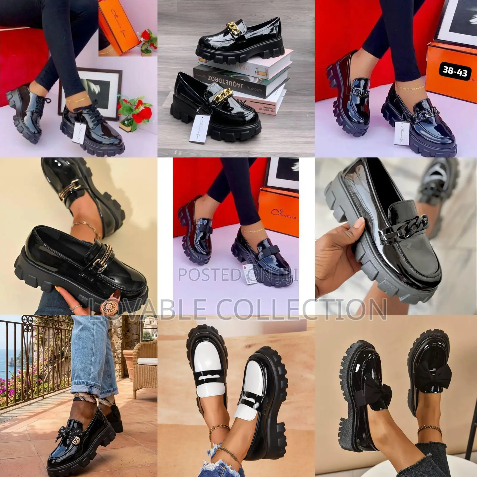 Olivia Fan Chunky Platform Loafers