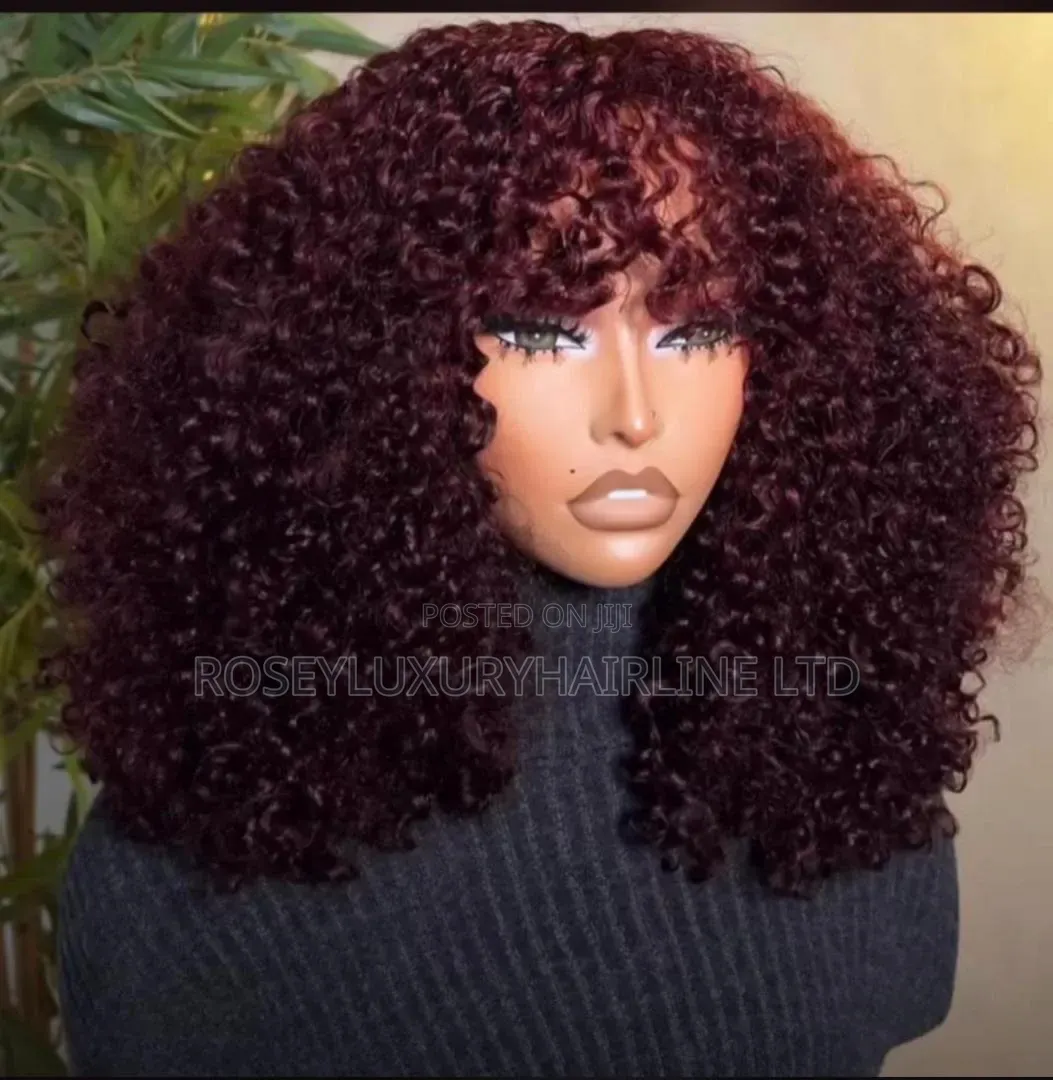SDD Pixie Curl Fringe Burgundy Colour