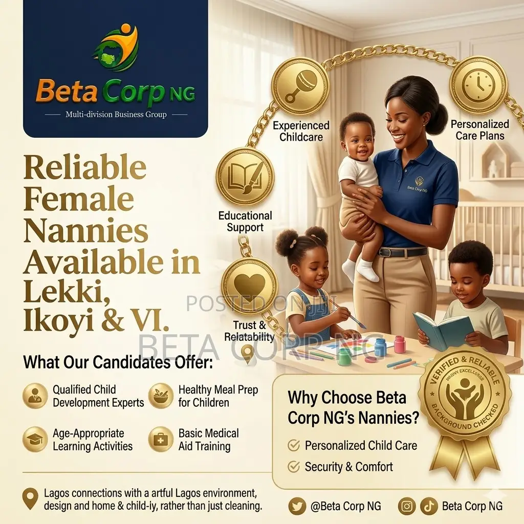 Reliable Female Nannies Available in Lekki, Ikoyi Vi