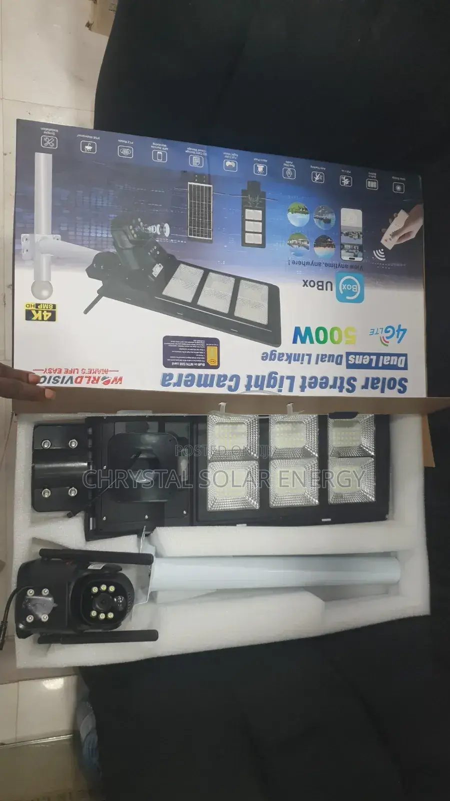 Uhd4k 2in1 Dual Lens Security CCTV Solar Camera and Solar Street Light