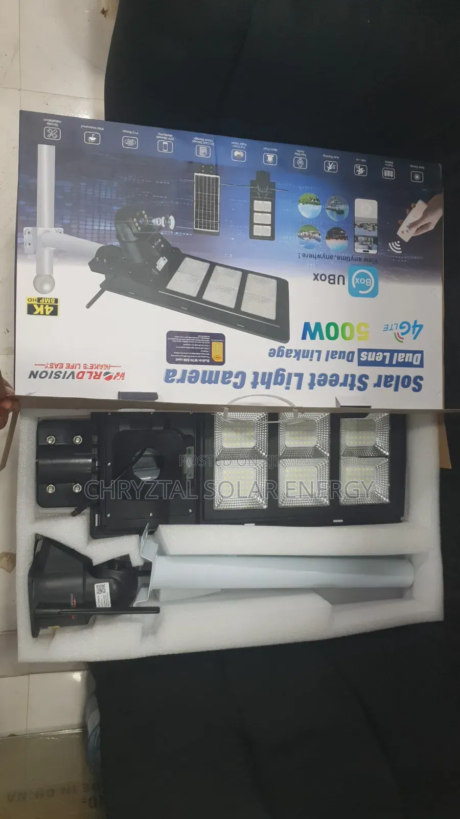Uhd4k 2in1 Dual Lens Security CCTV Solar Camera and Solar Street Light