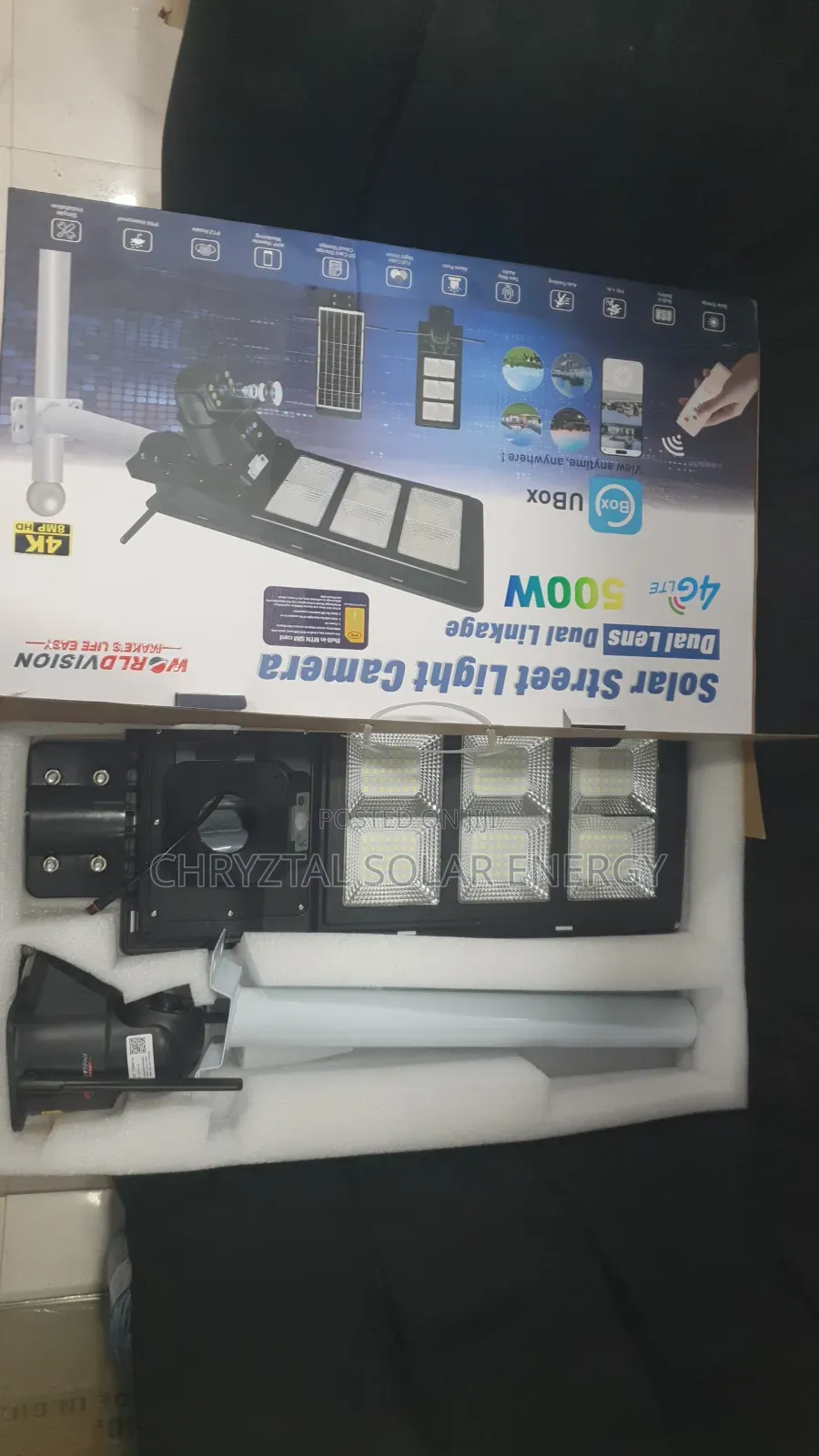 Uhd4k 2in1 Dual Lens Security CCTV Solar Camera and Solar Street Light
