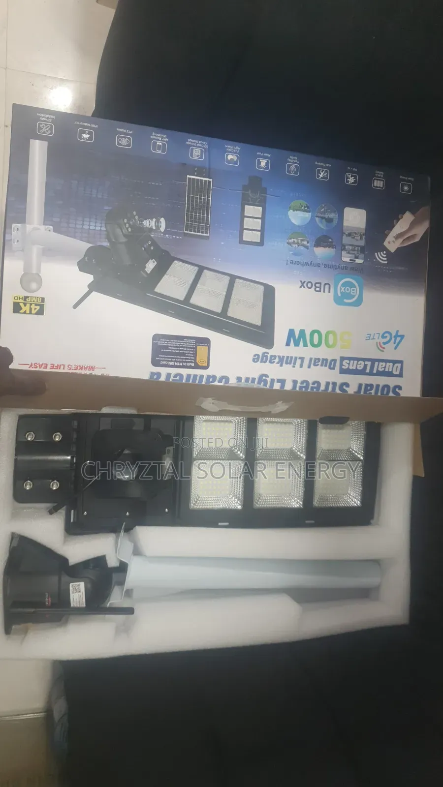 Uhd4k 2in1 Dual Lens Security CCTV Solar Camera and Solar Street Light