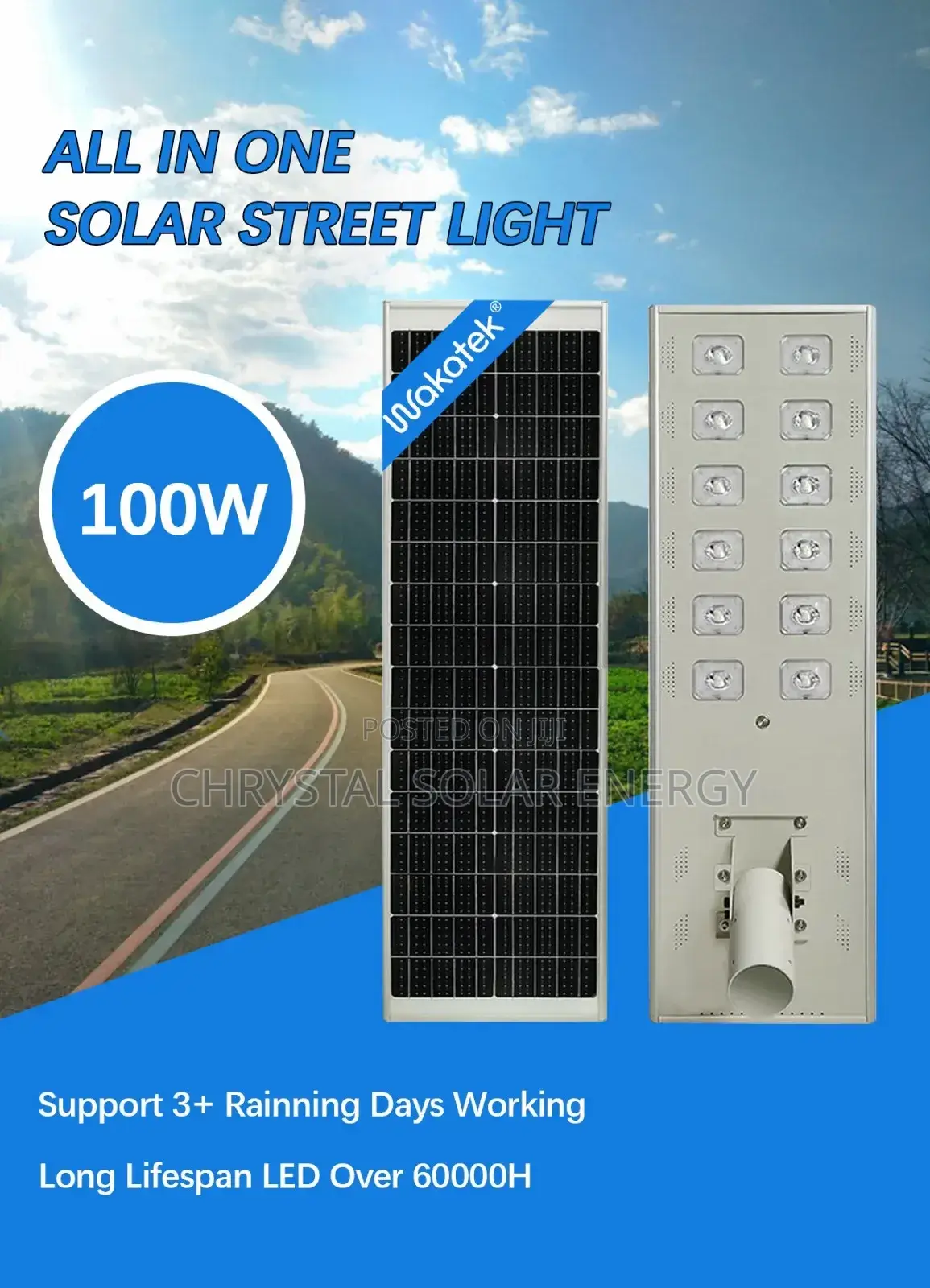 Quality Super Bright 100watts 12 Eyes Industrial Solar Street Light