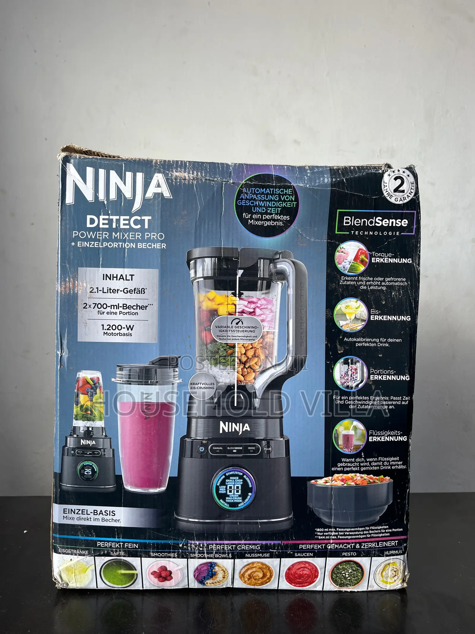 Ninja 2-in-1 Detect Power Blender Pro Single Serve, 1200w Blender