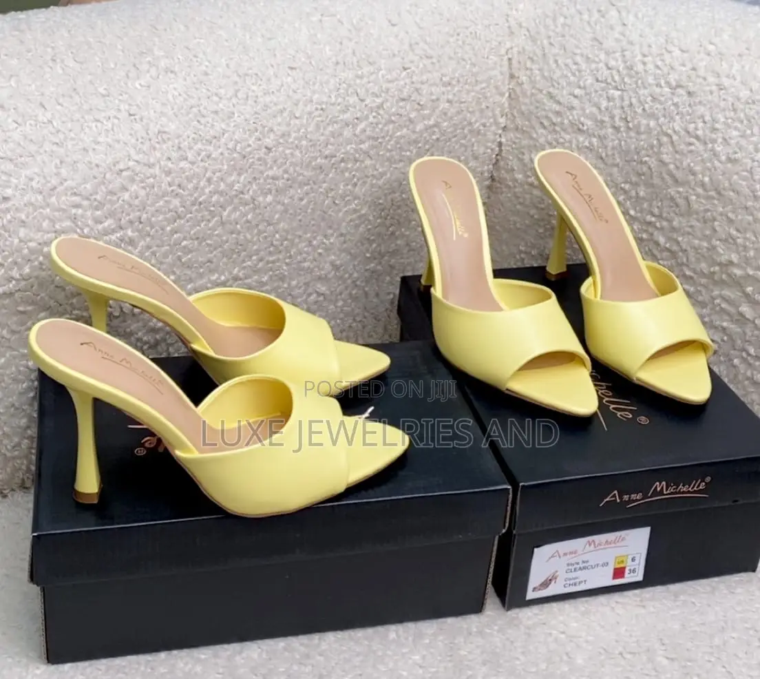 Anne Michelle Mule Heel Slippers, Quality and Boxed (Us Brand)