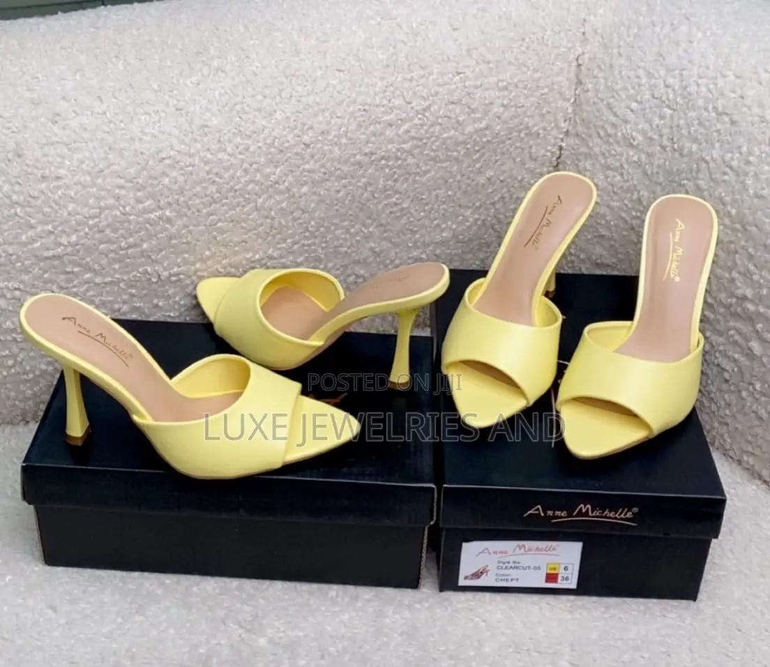 Anne Michelle Mule Heel Slippers, Quality and Boxed (Us Brand)