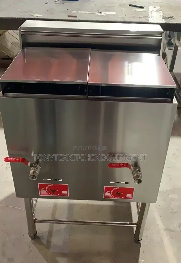 Commercial Gas Deep Fryer Double Tank 20l+20l 40l Stainless Steel”