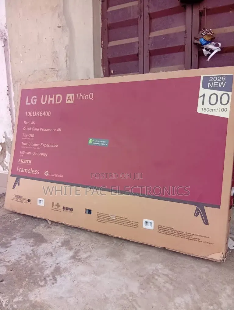 New Lg 100"Inch Uhd Android Smart Flameless Tv App Play Store>2 Yrs