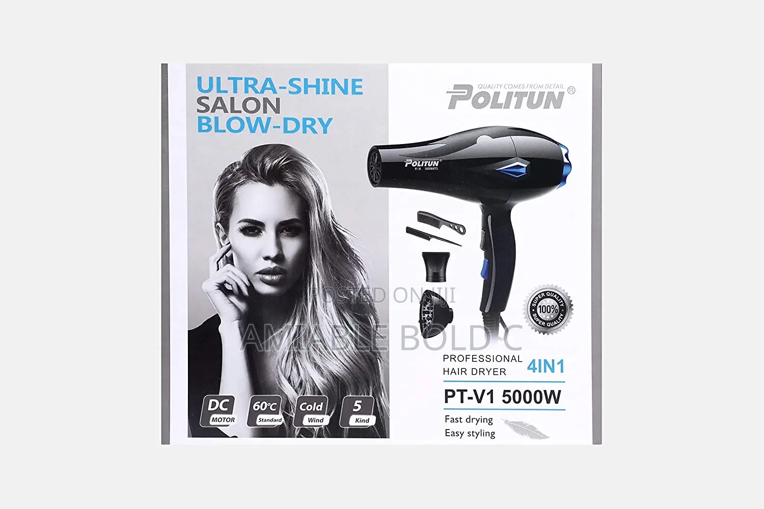 Politun Hair Dryer 5000w