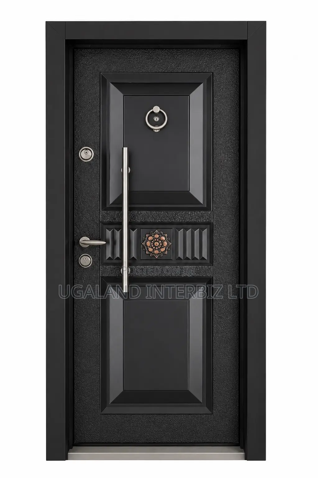 Modern Black Security Door