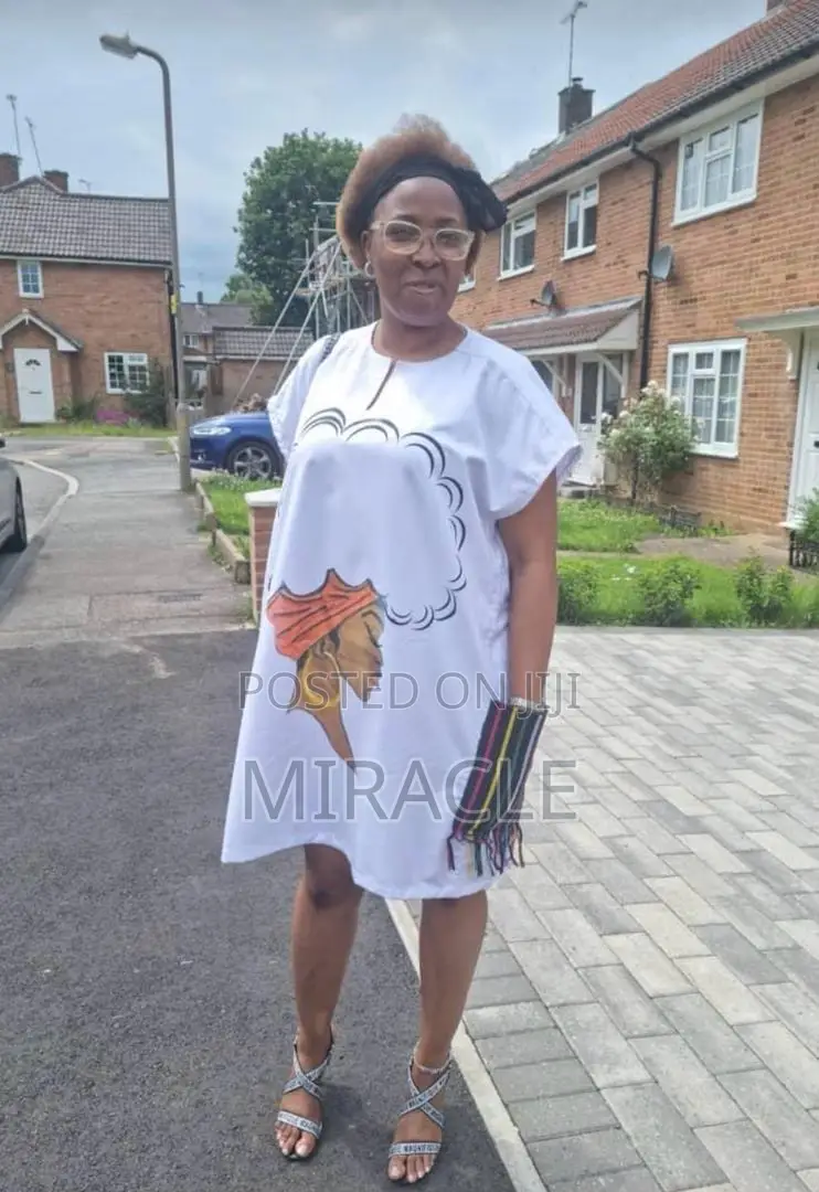 Women’S Danshiki With Aso Oke Side Pocket Detail