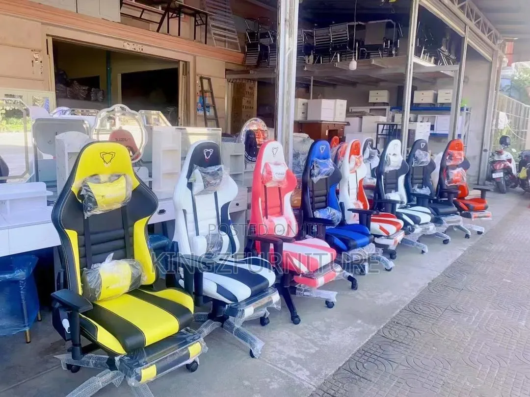 Black And White Ergonomic Gaming Chair