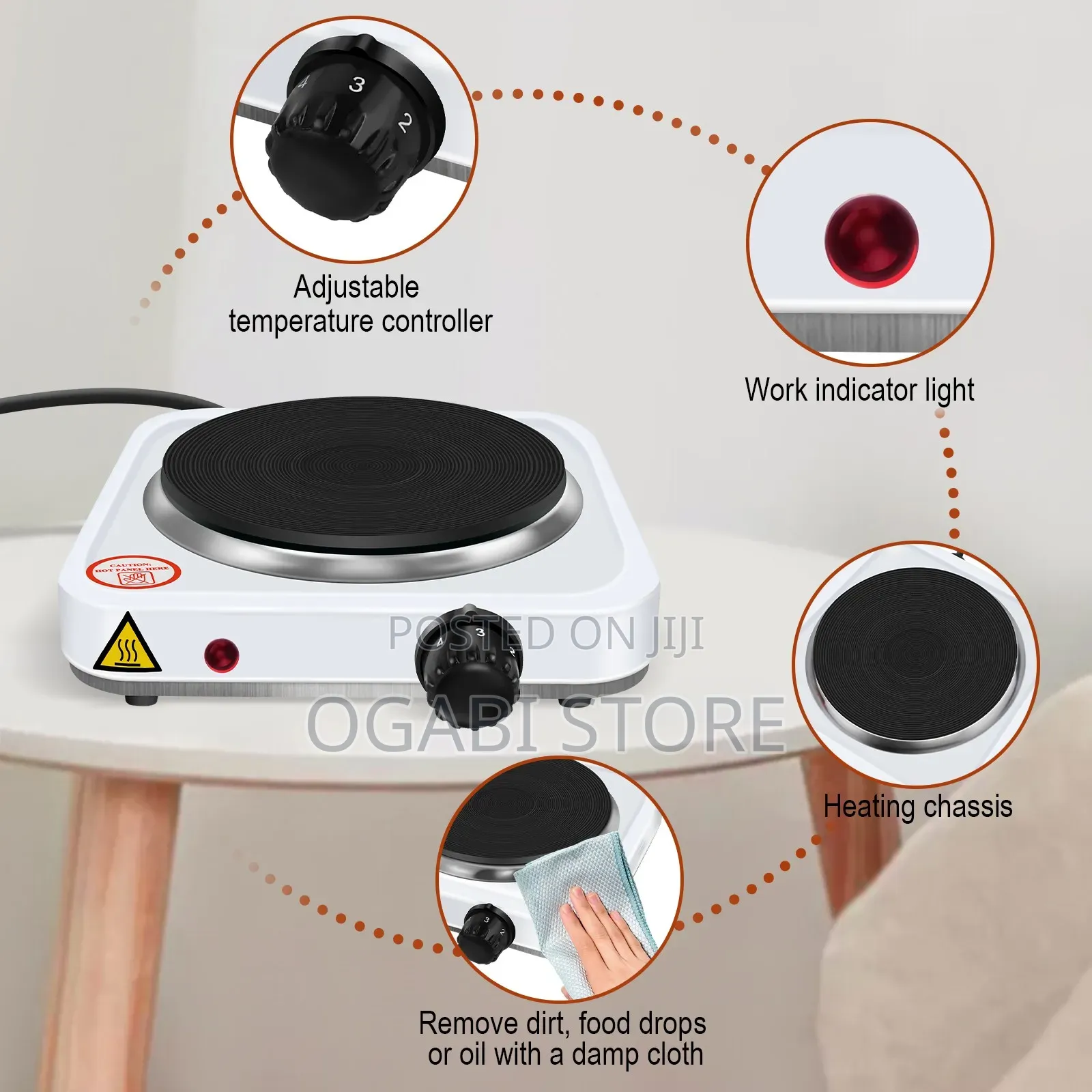 Boko Single Hot Plate Electric Cooker (1000w)