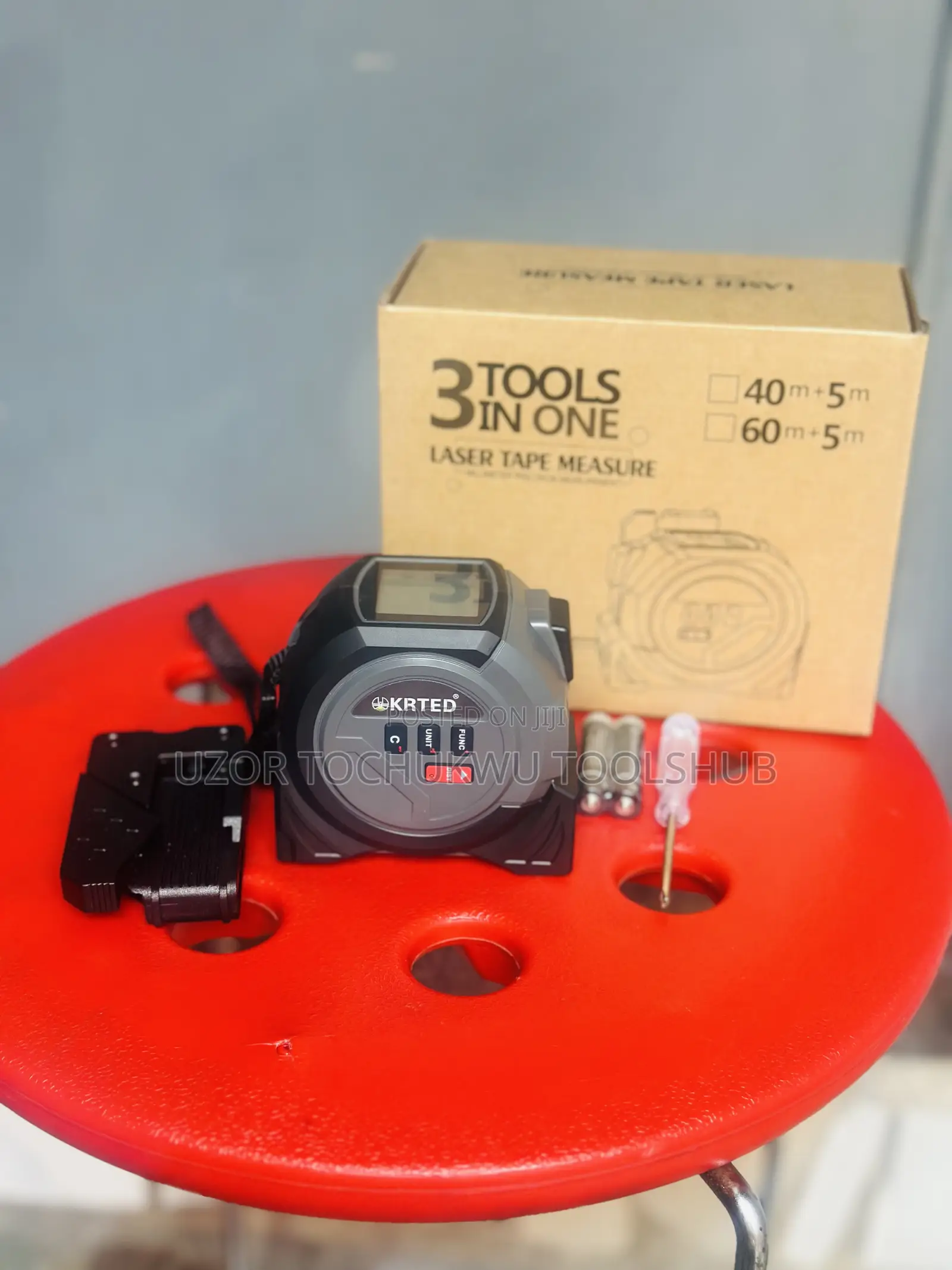 3 in 1 Digital Laser Tape Measure 40m/60m + 5m Tape