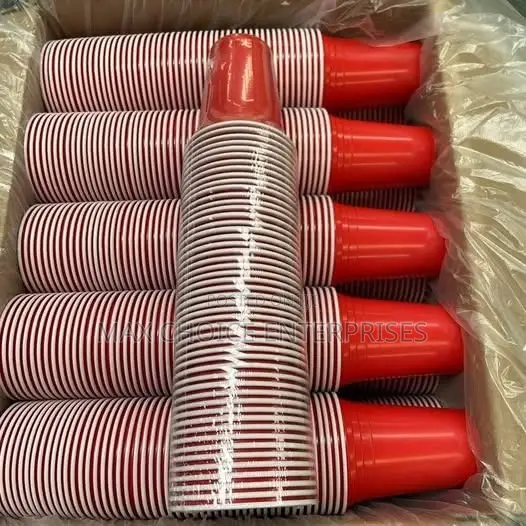 50 Pieces Red Disposable Cups