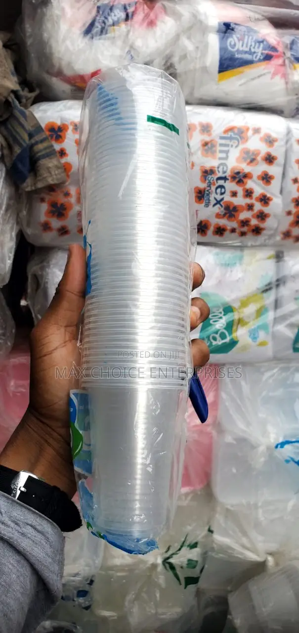Transparent Plastic Disposable Cups 50pcs